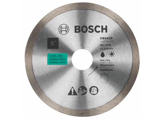 5 In. Standard Continuous Rim Diamond Blade for Clean Cuts