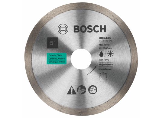 Disque diamanté à couronne de coupe standard de 5 po pour des coupes nettes