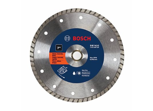 Disque diamanté premium à couronne turbo de 7 po pour des coupes nettes