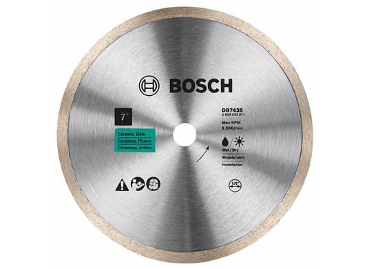 7 In. Standard Continuous Rim Diamond Blade for Clean Cuts