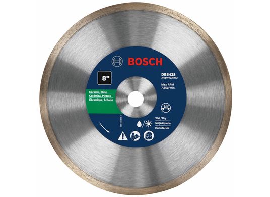 8 In. Standard Continuous Rim Diamond Blade for Clean Cuts