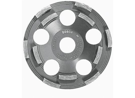 5 In. Double Row Segmented Diamond Cup Wheel for Coating Removal