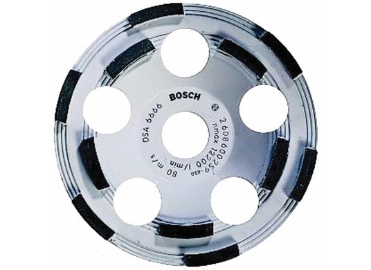 Meule boisseau diamantée à double rangée de segments de 5 po pour le béton