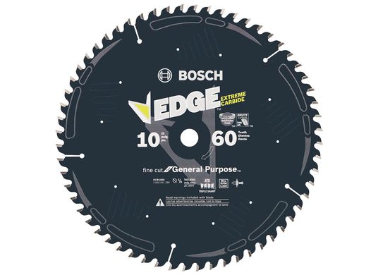 Lame de scie circulaire Edge de 10 po à 60 dents pour coupes fines