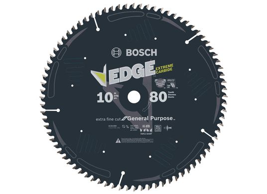Lame de scie circulaire Edge de 10 po à 80 dents pour coupes extra fines