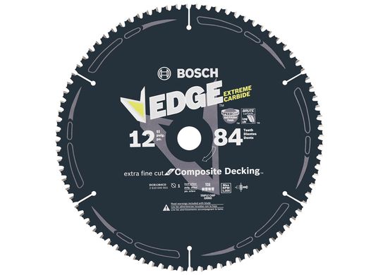 12 In. 84 Tooth Edge Circular Saw Blade for Composite Decking