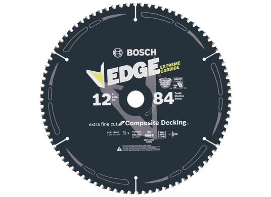 12 In. 84 Tooth Edge Circular Saw Blade for Composite Decking