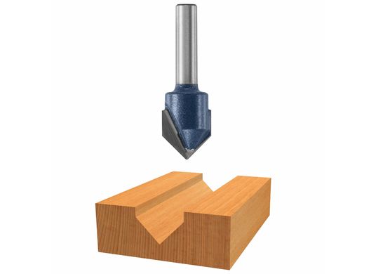 90° x 3/8 In. Carbide Tipped V-Groove Bit