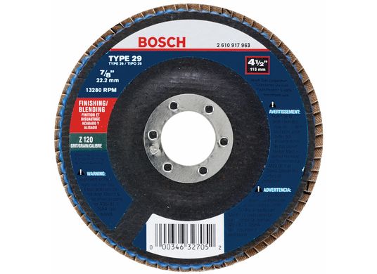 4-1/2 In. 7/8 In. Arbor Type 29 120 Grit Blending/Grinding Abrasive Wheel