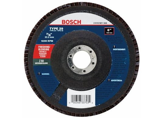 Meule abrasive de rectification/égalisation de 6 po avec abrasif type 29, grain 60, alésage de 7/8 po