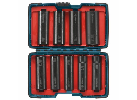 9 pc. Impact Tough Socket Set for 1/2 In. Drive