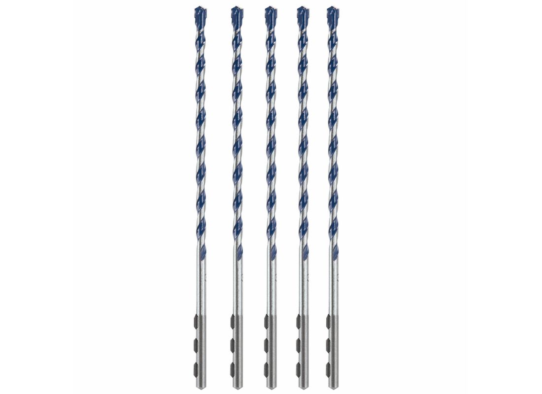 Forets pour perceuse à percussion en carbure BlueGranite™ Turbo de 3/16 po x 6 po, 5 pièces Bosch HCBG0405T