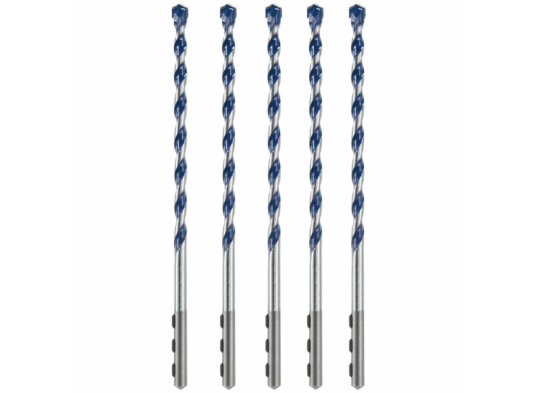Forets pour perceuse à percussion en carbure BlueGranite™ Turbo de 1/4 po x 6 po, 5 pièces Bosch HCBG0605T