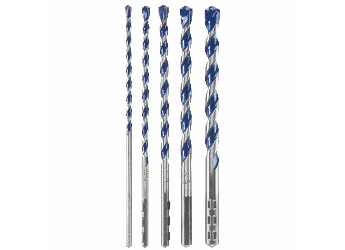 Ensemble de 5 forets pour perceuse à percussion en carbure BlueGranite™ Turbo Bosch HCBG501T