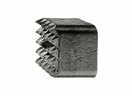 Boucharde 1-3/4 po carré à 16 dents arrondie six-pans/à nervures