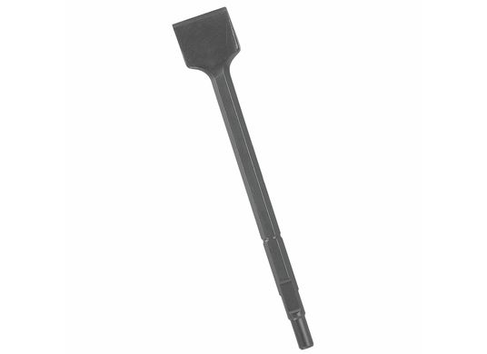 Ciseau de grattage de 2 po x 12 po six-pans rond/à nervures