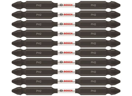 10 pc. Impact Tough™ 3.5 In. Phillips® #2 Double-Ended Bits (Bulk Pack)