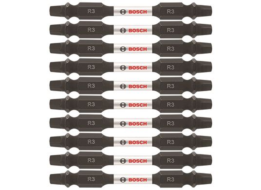 10 pc. Impact Tough™ 2.5 In. Square #3 Double-Ended Bits (Bulk Pack)