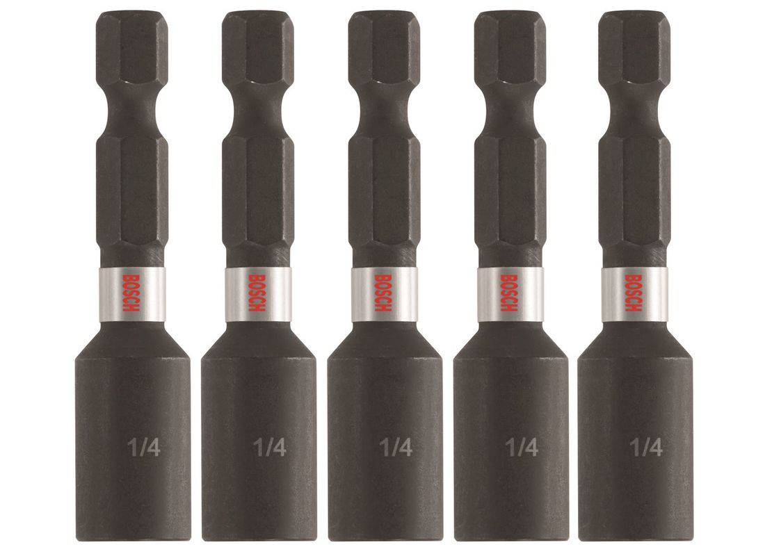 Tourne-écrous Impact Tough™ de 1/4 po x 1-7/8 po, 5 pièces (en vrac) Bosch ITNS14B