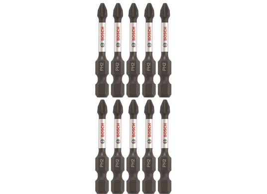 Embouts de vissage longs 2 po Impact Tough™ Phillips® #2, 10 pièces (en vrac)
