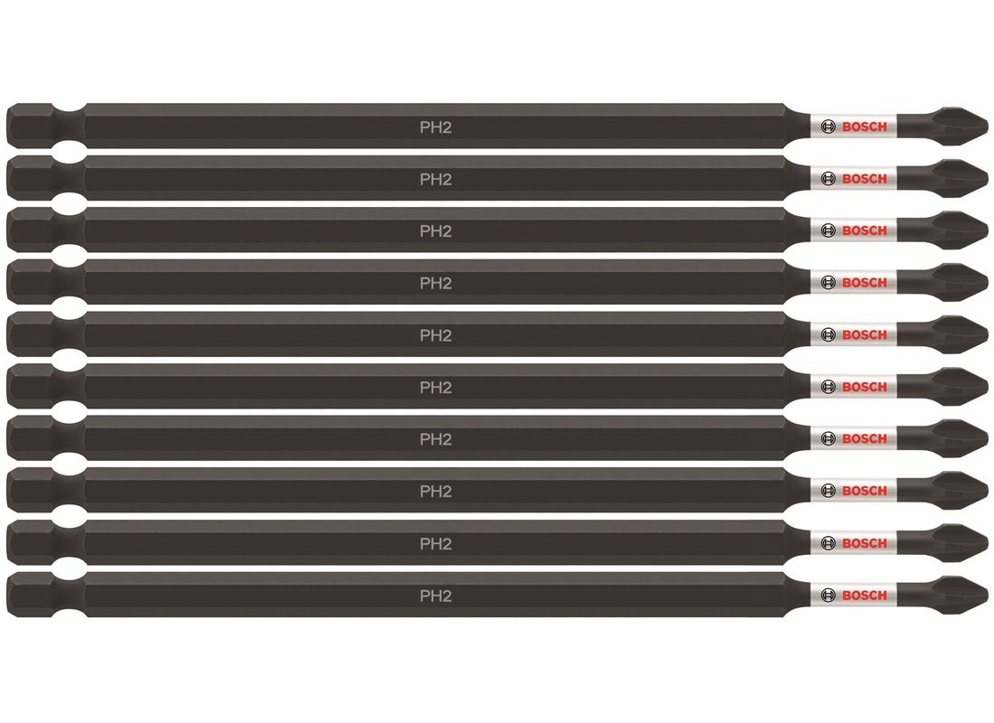 Embouts de vissage longs 6 po Impact Tough™ Phillips® #2, 10 pièces (en vrac) Bosch ITPH26B