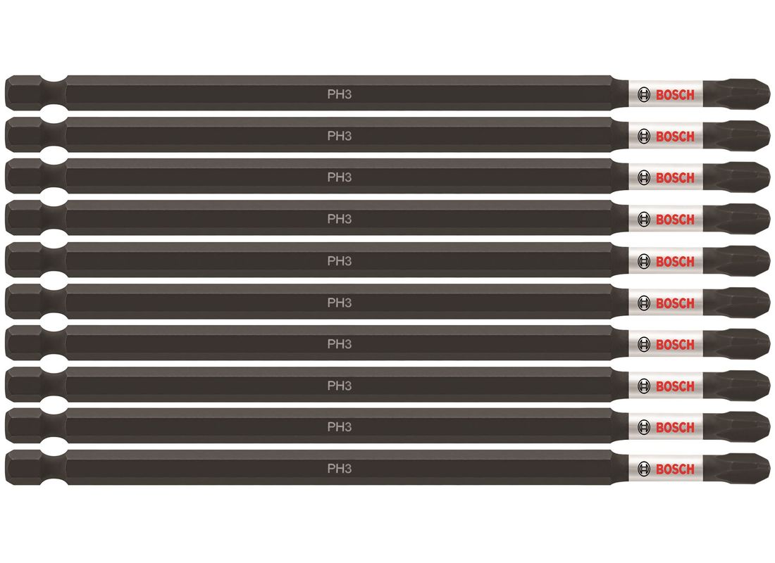 Embouts de vissage longs 6 po Impact Tough™ Phillips® #3, 10 pièces (en vrac) Bosch ITPH36B