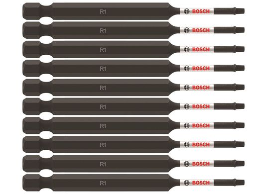 10 pc. Impact Tough™ 3.5 In. Square #1 Power Bits (Bulk Pack)