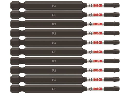 10 pc. Impact Tough™ 3.5 In. Square #2 Power Bits (Bulk Pack)