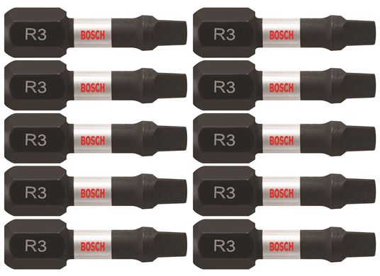 Embouts courts 1 po Impact Tough™ Square #3, 10 pièces (en vrac)