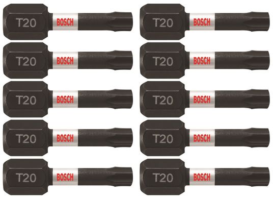 10 pc. Impact Tough™ 1 In. Torx® #20 Insert Bits (Bulk Pack)