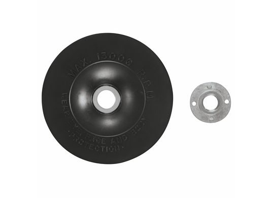 5 In. Angle Grinder Accessory Rubber Backing Pad with Lock Nut