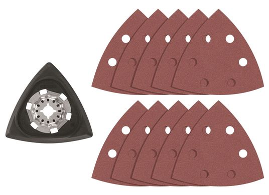 Kit 11 pièces plateau de ponçage triangulaire Starlock® pour outil oscillant