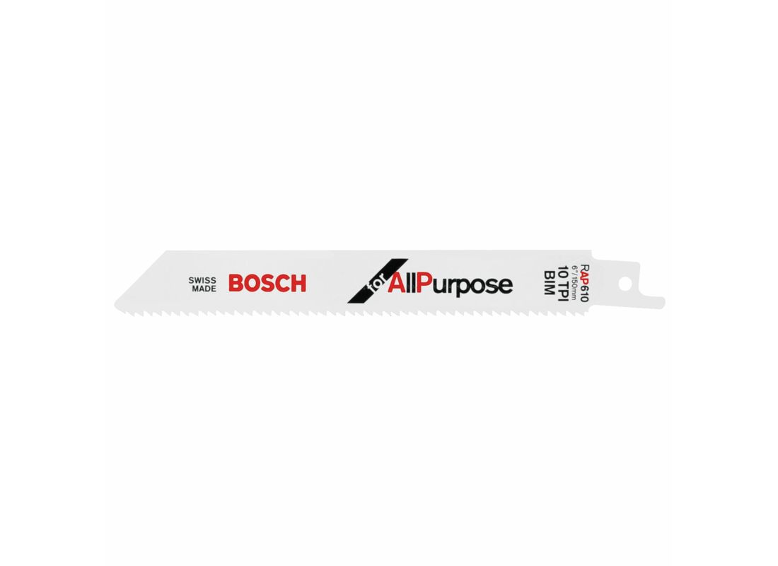 Lame de scie alternative tout usage de 6 po à 10 dents par pouce, 25 pièces Bosch RAP610-25B