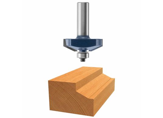 Fraise traditionnelle verticale pour plate-bande à pointe en carbure de 1-5/8 po x 1/2 po