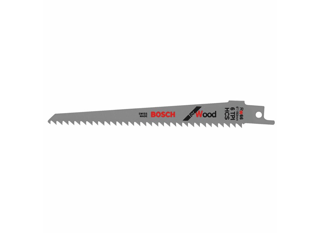 Lame de scie alternative pour le bois de 6 po à 6 dents par pouce, 25 pièces Bosch RW66-25B