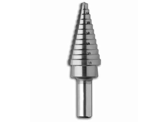 3/16 In. to 7/8 In. High-Speed Steel Step Drill Bit