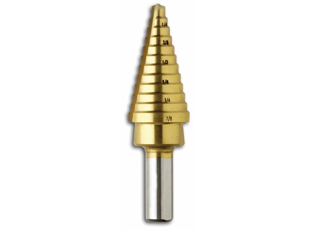 Titanium step drill clearance bit set