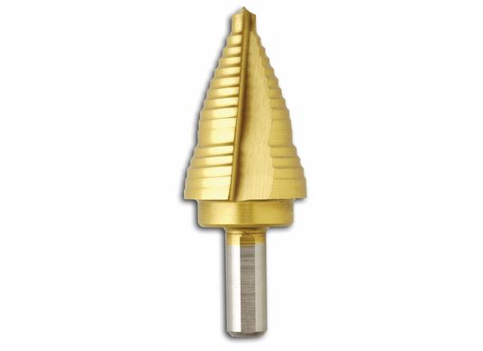 1/4 In. to 7/8 In. Titanium-Coated Step Drill Bit