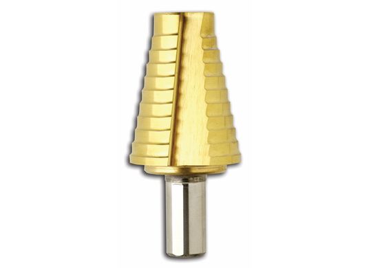 13/16 In. to 1-3/8 In. Titanium-Coated Step Drill Bit