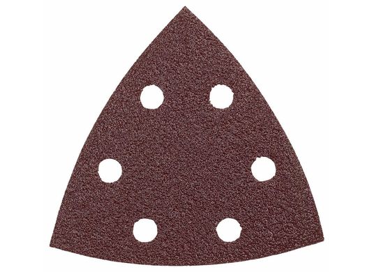 Ensemble de 5 feuilles abrasives triangulaires pour ponceuses de précision, 3-3/4 po, grain 120, pour bois