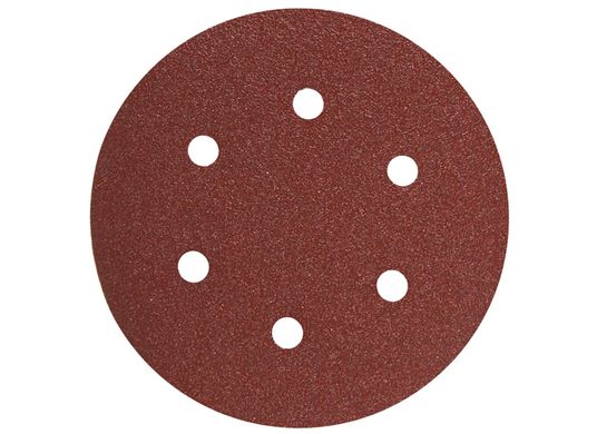 5 pc. 60 Grit 6 In. 6 Hole Hook-And-Loop Sanding Discs