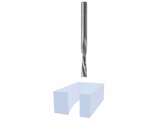 Fraise pour acrylique à double cannelure en carbure de 1/4 po
