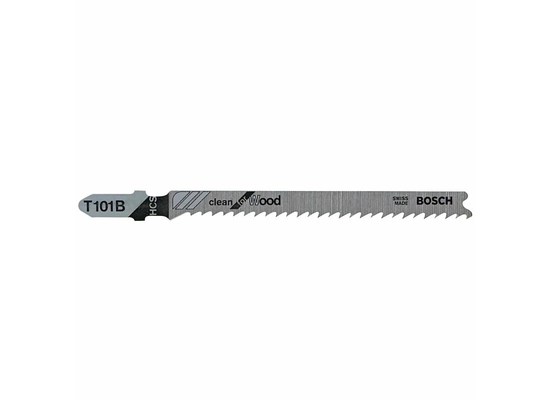 100 pc. 4 In. 10V TPI Clean Wood Cutting T-Shank Jig Saw Blades Bosch T101B100