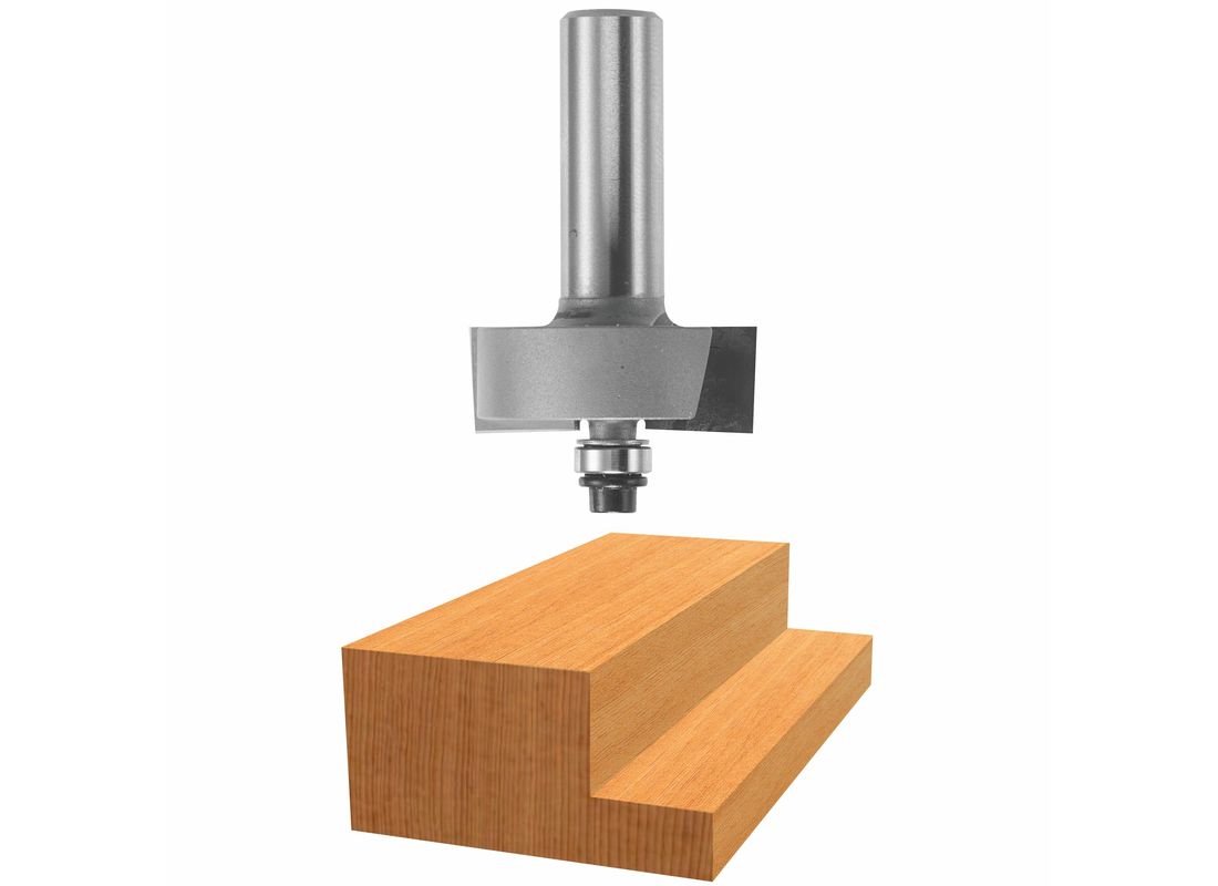 Fraise à Feuillure Avec Tige 1/4" Et 7 Roulements - Pour Toupie, Bois, MDF, Contreplaqué, Revêtement Résistant Chaleur