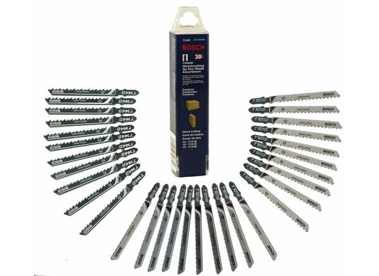 30 pc. T-Shank Jig Saw Blade Set Optimized for Wood