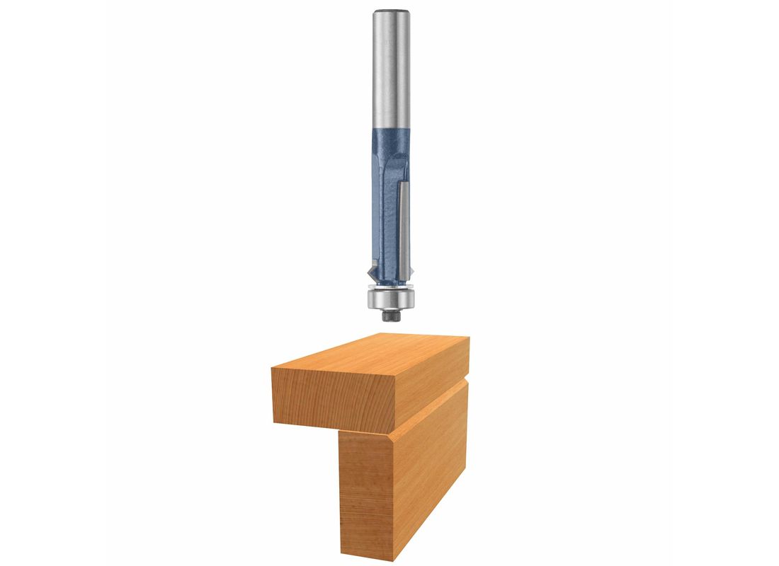 Flush trim v clearance groove router bit