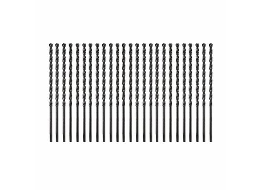 25 pc. 3/16 In. x 5-1/2 In. Flat Shank Hex Masonry Drill Bits