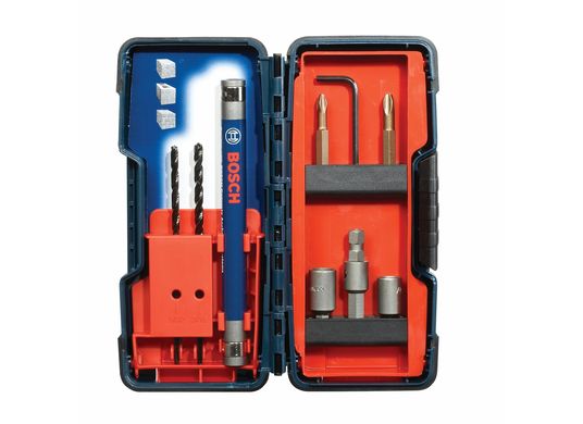 9 pc. Flat Shank Drill Bit Set