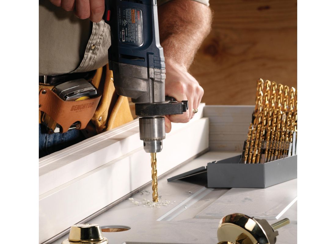 Forets avec revêtement titane de 1/8 po x 2-3/4 po, 12 pièces Bosch TI4135