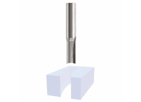 1/4 In. x 1 In. Solid Carbide 2-Flute Plastic Cutting Straight Bit